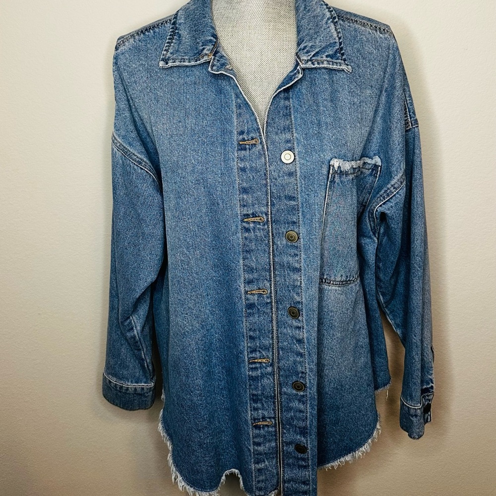 Celebrity Pink Light Blue Denim Jacket